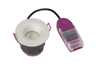 ULTIMUM Express Anti-Glare 5/7W Dual Wattage IP65 Fire Rated Downlight CCT4 2 part connector,white Insert, white Trim