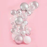 Silver Balloon Arch Kit - Pack of 64