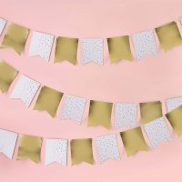 Gold Flag Card Bunting 10m