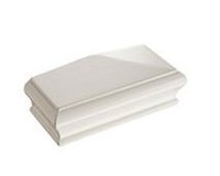 Half Newel Post Cap Pyramid Primed White 125 x 57 x 43mm XD