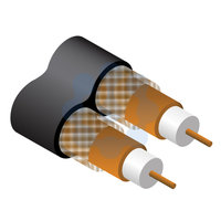 Sky Plus Twin Satellite Cable Black 100mtr Reel