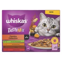 Whiskas Pouch 1 Plus Cat Tasty Mix Country Collection in Gravy 4x12x85gm - DIS