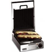 Lincat LPG Single Panini Grill Ribbed Upper and Lower 2.25kw