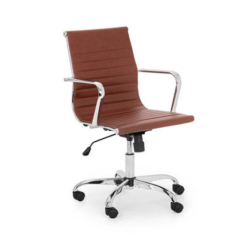 Gio Leather and Chrome Office Chair