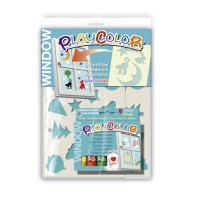 Playcolour Christmas Window & Stencils Set (6)