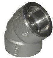 3" BSPT 3000LB Screwed 45 Degree Elbow. ASTM/ASME SA105 HDG ASME B16.11 NACE MR.01.75