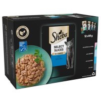 Sheba Select Slices Cat Pouches Fish Collection in Gravy 4x12x85gm - SOI