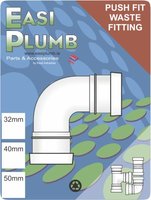 Easi Plumb 1 1/2" / 40mm 90&deg; Swept Elbow
