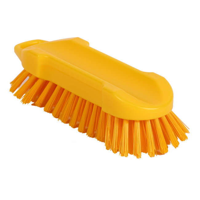 Hand scrub resin set, stiff PBT bristle, 210mm, yellow Klipspringer