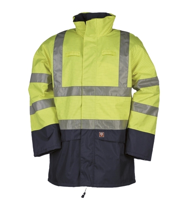 SIOEN 9464 Flame Retardant Anti Static Hi-Visibility Jacket with Detachable Lining.