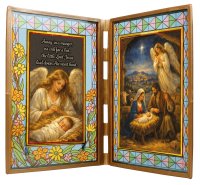 Glass Plaque/Nativity/Traditional   (32016)