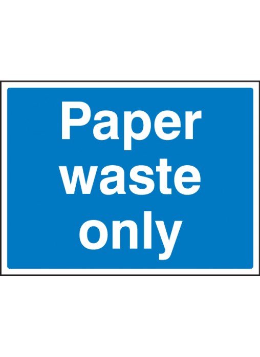 Paper waste only
