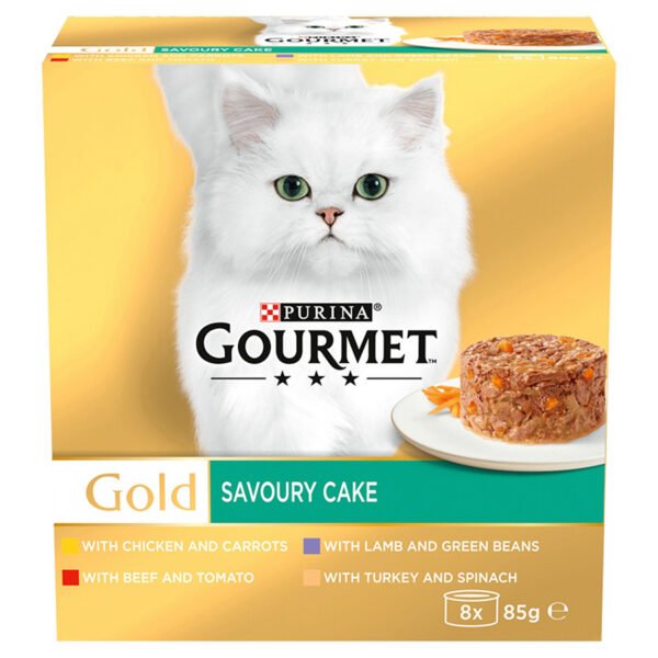 Gourmet Gold Adult Savoury Cake Meat and Veg Multipack 6x8x85g 