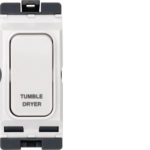 Hager Sollysta 20A DP Gridswitch "Tumble Dryer" White WMGSDP2/TD