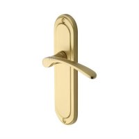 AMB6210-SB - Heritage Brass Door Handle Lever Latch Ambassador Design Satin Brass Finish