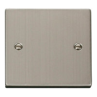 Deco Stainless Steel 1G Blank Plate