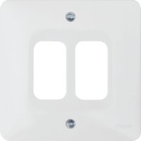 SOLLYSTA 2 GANG GRID PLATE WHITE