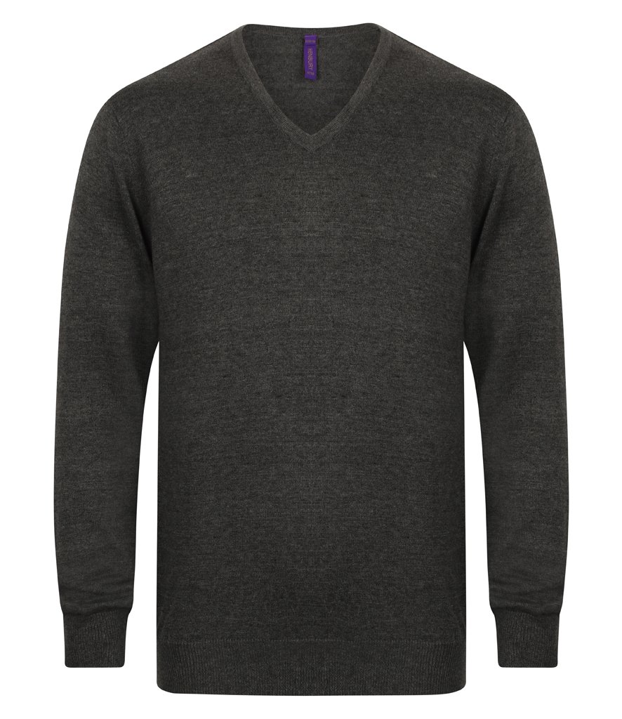 HENBURY MEN'S LIGHTWEIGHT V NECK JUMPER