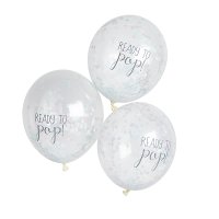 Unisex 'Ready To Pop' 12" Latex Confetti Balloons - Pack of 5