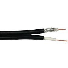 RG6 Twin Black Satellite Cable Cut Per Mtr