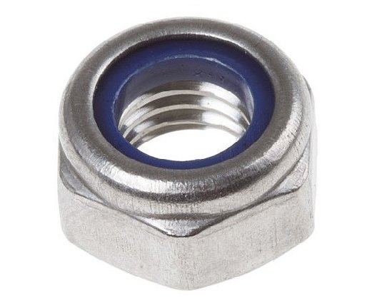 24mm Lock Nut Nylon Insert Zinc Plated