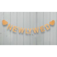 Newly Wed Wooden Garland Natural - 120 x 8cm