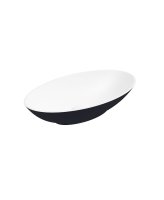 SKAL OVAL WASH BASIN 600X350 WHITE - BLACK & WASTE