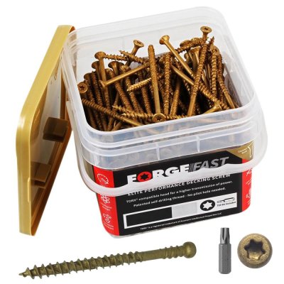 Forgefast Elite Decking Screws 4.5 x 60mm (Tub of 500) Tan
