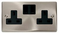 13A 2 Gang DP Switched Socket Outlet (Twin Earth)