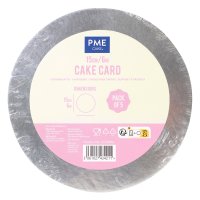 5 PACK ROUND CAKE CARDS SILVER (6") 