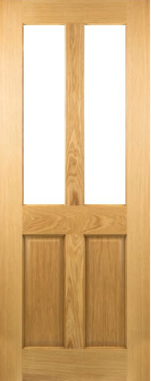 Oak Waterford Frosted Glass