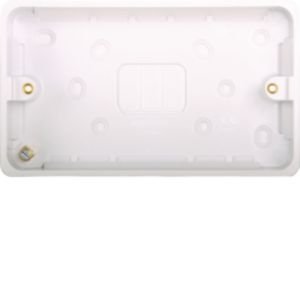 Hager Sollysta 2G 28mm Surface Box White WMPB2/28