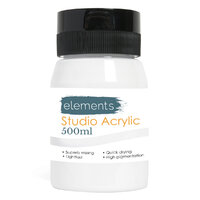 Elements 500ml Acrylic Titanium White