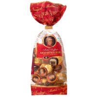 Mozart Kugeln bag of milk & dark pistachio marzipan bonbons 18x300g