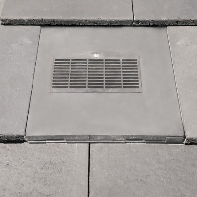 Thin Flat Vent Tile Grey