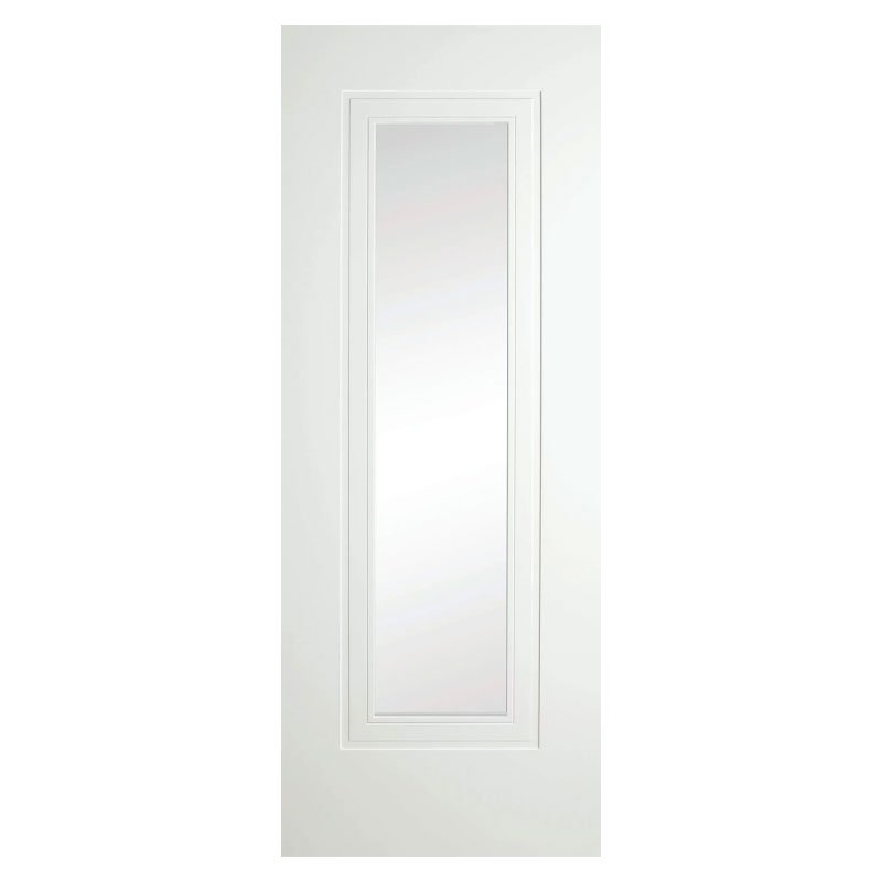 B013 Versailles 1 Panel Clear Premium Primed White