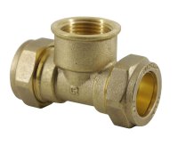 H&B COMPRESSION 15mm x 1/2" H617 TEE FEMALE BRANCH
