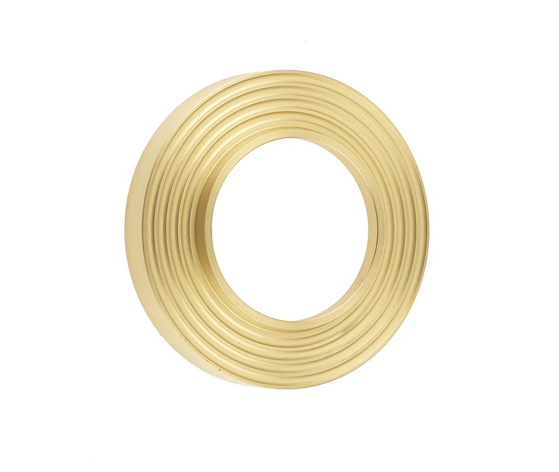 BUR53SB - Burlington SB Reeded Rose For Levers & T&R