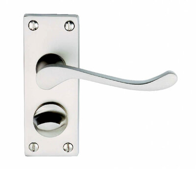 Dale Hardware Satin Chrome Victorian Scroll Privacy Furniture Lever DP009215