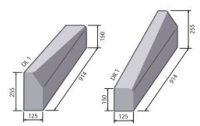 Concrete Dropper Kerb 250 x 125 / 150 x 125 mm Left