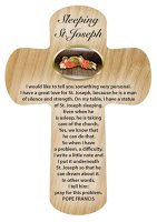 Wood Pocket Cross 3 1/4 inch/Sleeping Joseph   (12448)