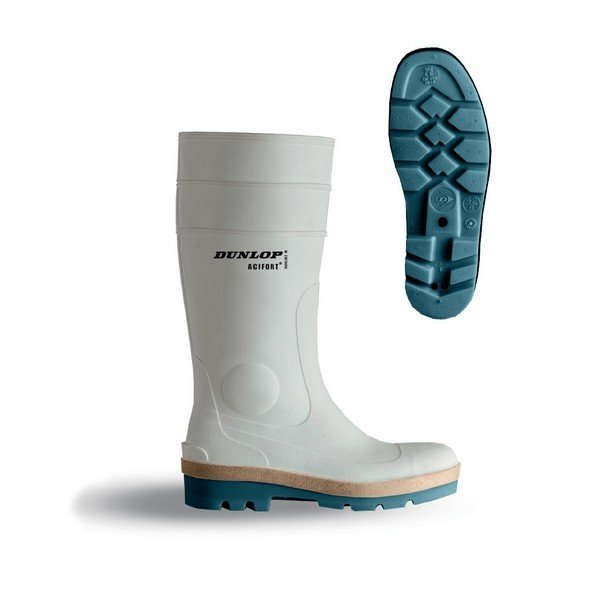 Dunlop Acifort Tri PVC Safety Wellingtons - White 