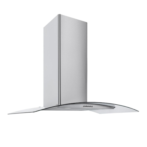 Culina 60cm Curved Glass Extractor Hood - Stainless Steel