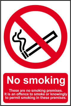 Safety Sign No Smoking PVC 200x300mm