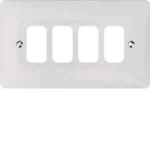 Hager Sollysta 4G Grid Plate White WMGP4