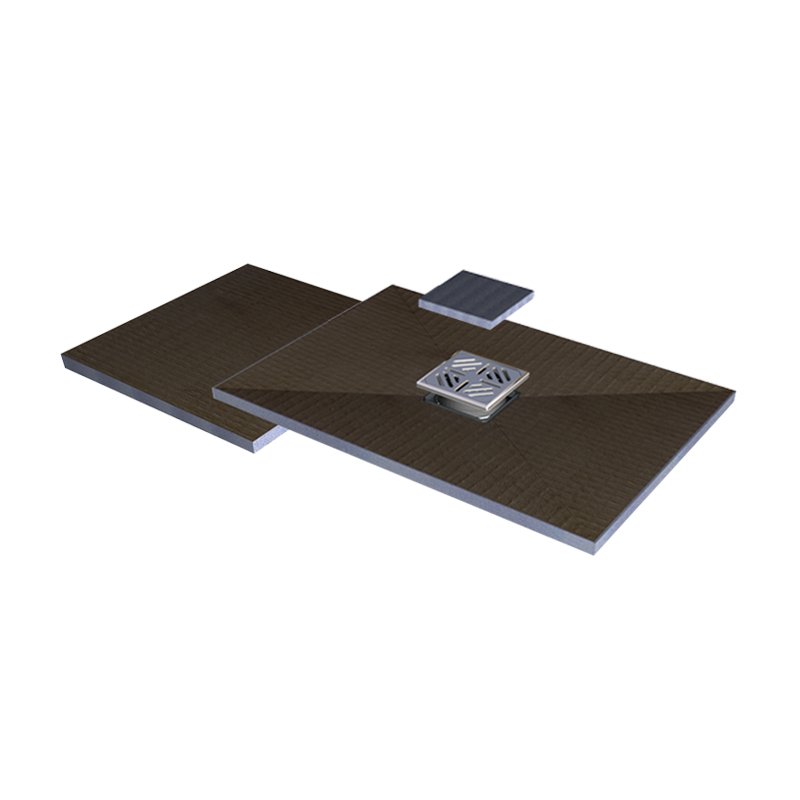 Abacus Elements Concept Kit 6 Raised Wetroom Square Drain with Installation Kit 1850 x 750 x 50mm