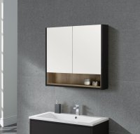 LUCCA  600 MATT BLACK MIRROR
