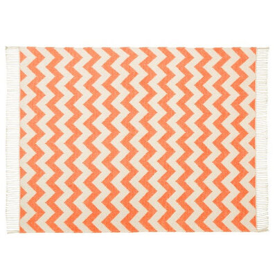 Scatter Box Ziggy Throw - Orange/ Grey