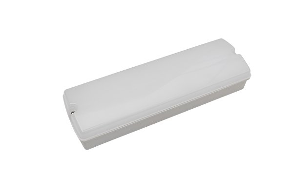 EBLANA Emergency bulkhead, Dual Test, IP65, Opal Diffuser, White
