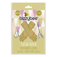 Bizzybee Satin Touch Unlined Household Gloves - Medium